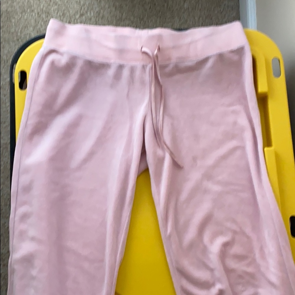 Velour pink pants
